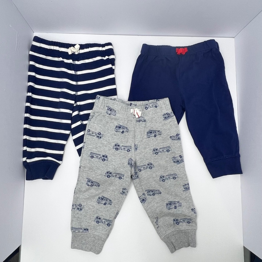 Carters Bodysuit Pants 9M Lot of 9 Fire Truck Monster Sloth Stripes Mix n Match - Picture 4 of 9